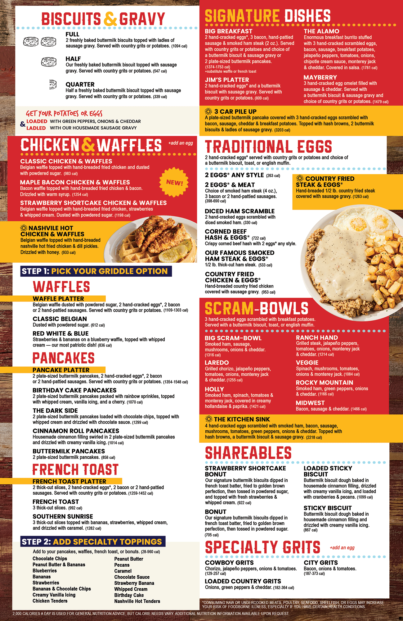 The Big Biscuit Main Menu - Page 1
