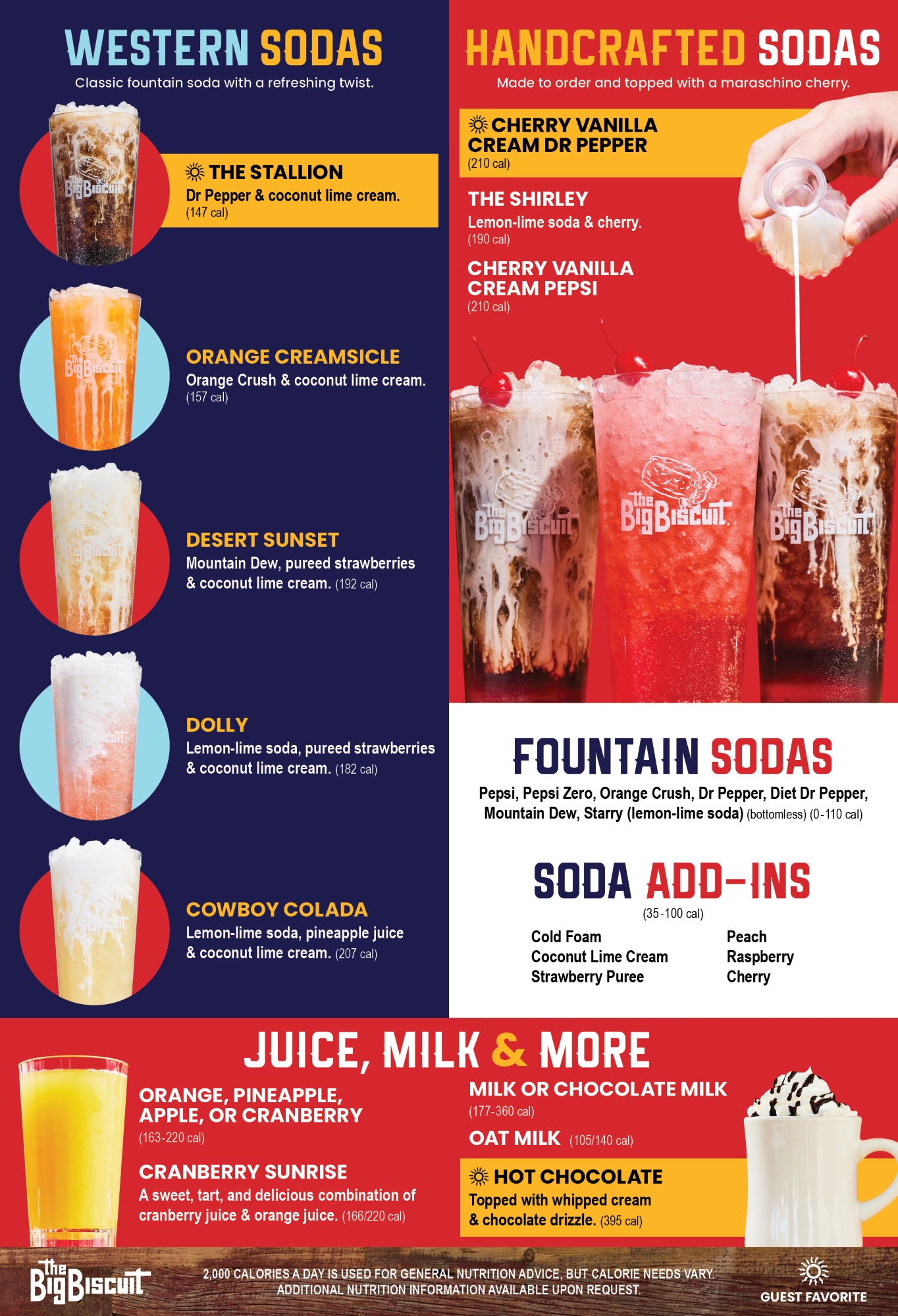 The Big Biscuit Beverage Menu