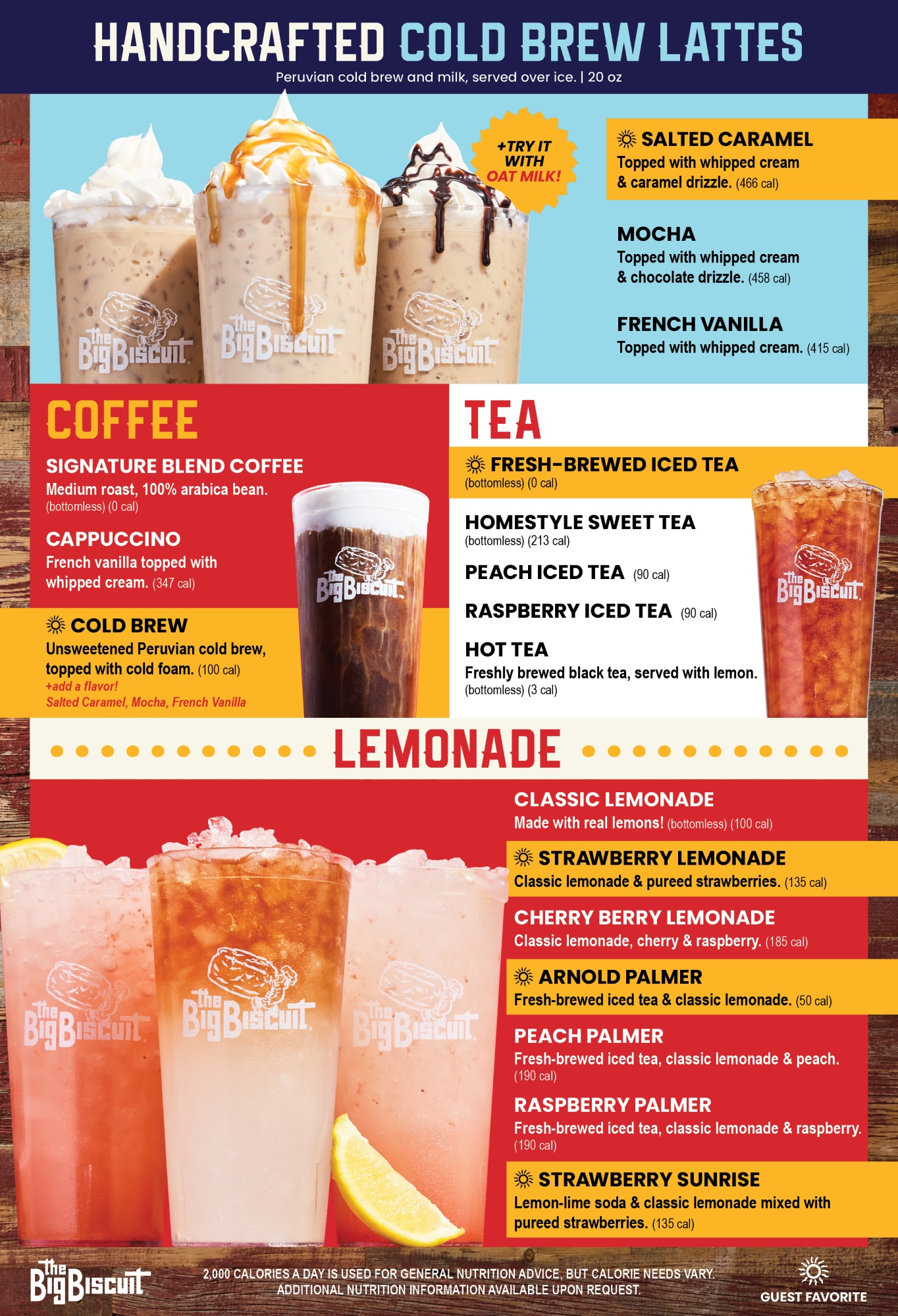 The Big Biscuit Beverage Menu